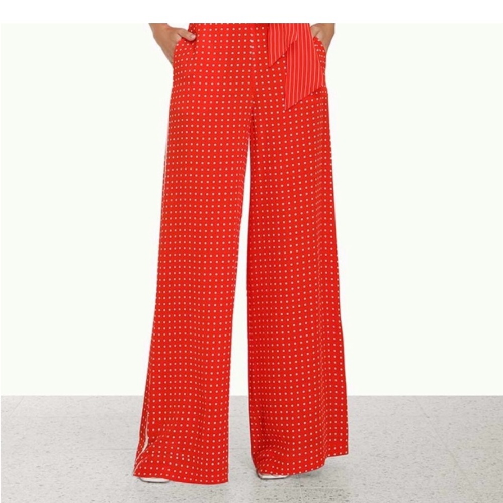 Zimmermann Red & white Polka Dot pants size 0. Wrap Top size 1 sold separately - Picture 4 of 16